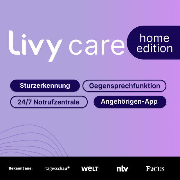 Livy Care Lite Edition: Sturzerkennung mit Gegensprechfunktion - Nur bis 31.05.2025