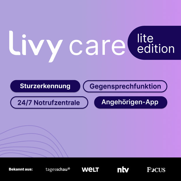 Livy Care Lite Edition: Sturzerkennung mit Gegensprechfunktion - Nur bis 31.05.2025