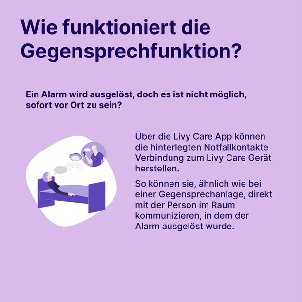 Livy Care Lite Edition: Sturzerkennung mit Gegensprechfunktion - Nur bis 31.05.2025